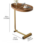 C-Shaped Mobile Side Table for Sofa or Bed - Compact, Lightweight Design, view 5