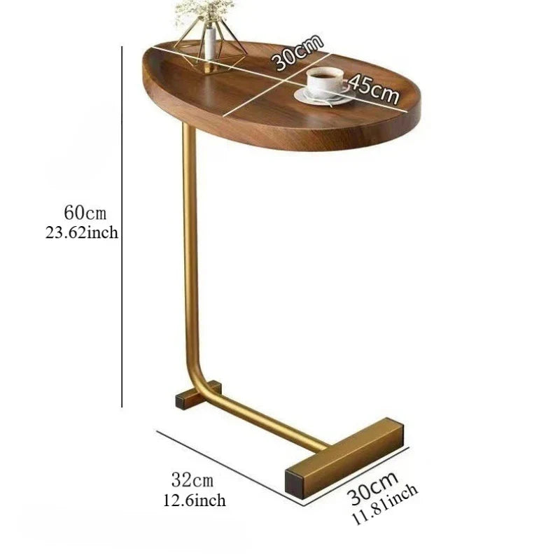 C-Shaped Mobile Side Table for Sofa or Bed - Compact, Lightweight Design, view 5