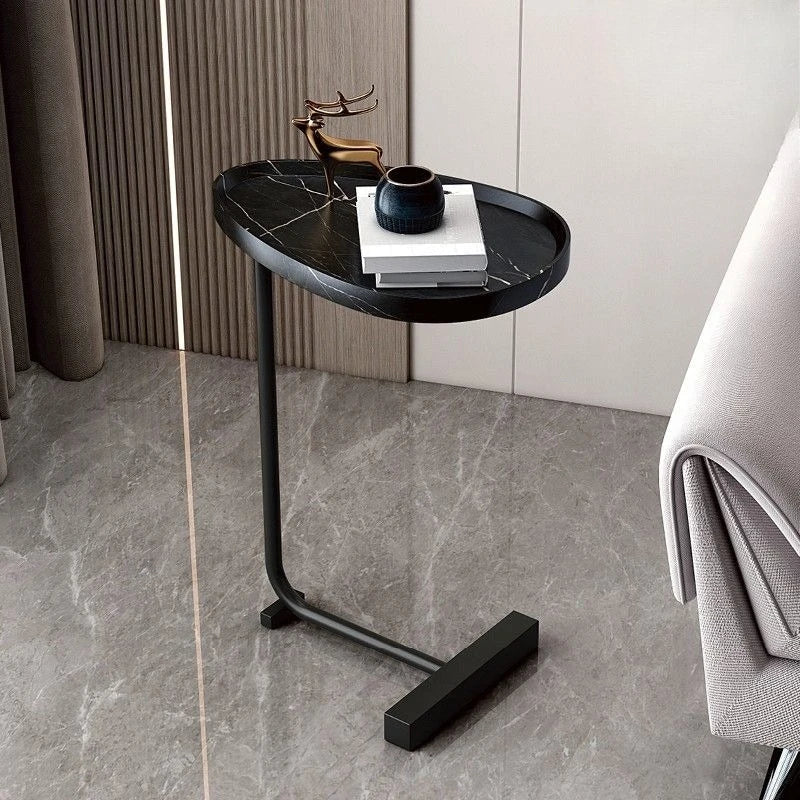 C-Shaped Mobile Side Table for Sofa or Bed - Compact, Lightweight Design