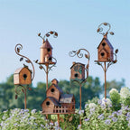 Decorative Garden Birdhouse - Weather-Resistant, Compact, Lightweight