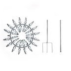 Solar-Powered 3D Kinetic Wind Sculpture for Gardens - 24 in Height, view 11
