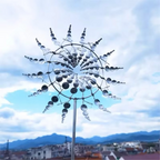 Solar-Powered 3D Kinetic Wind Sculpture for Gardens - 24 in Height, view 6