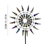 Solar-Powered 3D Kinetic Wind Sculpture for Gardens - 24 in Height, view 7