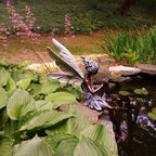 Sitting Fairy Garden Statue - Resin, PVC, Sandstone, Outdoor Ornament, view 5