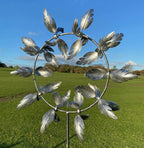 Kinetic Metal Windmill Spinner for Garden - Weatherproof, Dual-Motion Design, view 4