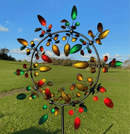 Kinetic Metal Windmill Spinner for Garden - Weatherproof, Dual-Motion Design, view 5