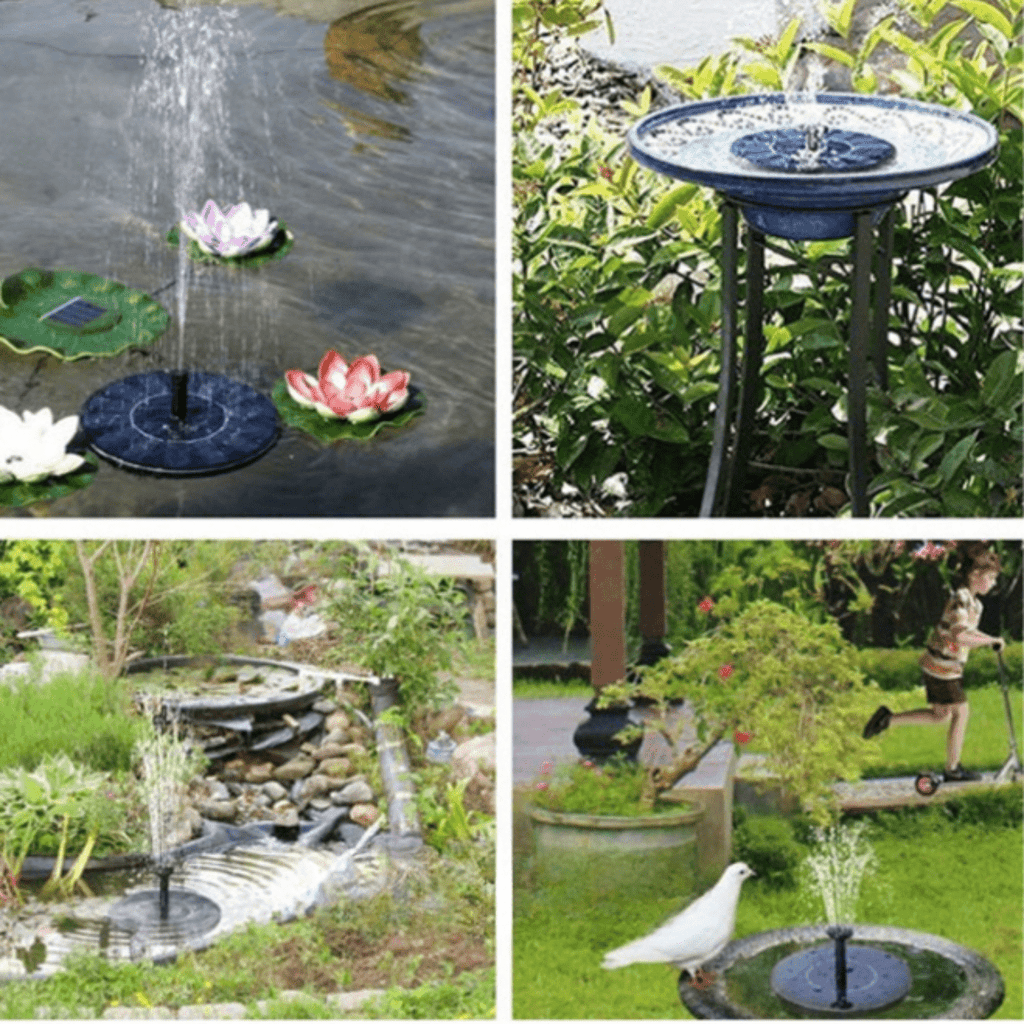 Solar Bird Fountain for Garden - Weatherproof Plastic, 70 cm, Natural Colours, view 4