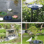 Solar Bird Fountain for Garden - Weatherproof Plastic, 70 cm, Natural Colours, view 4