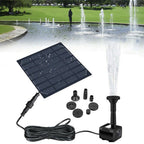 Outdoor Solar Fountain Water Pump Set for Garden - 1.2W, 7V
