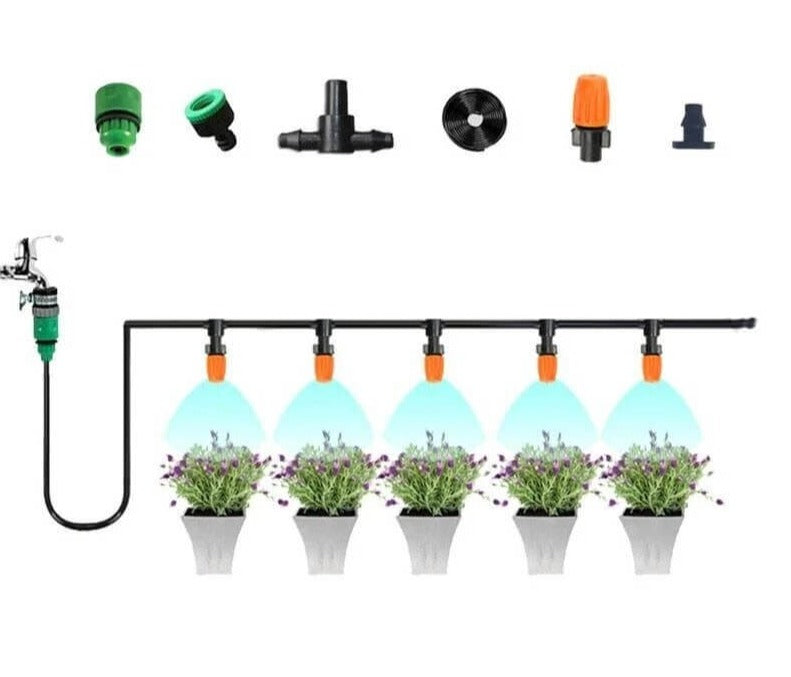 Smart Garden Sprinkler Irrigation System - Custom Nozzles, 5m-20m Hose, view 3