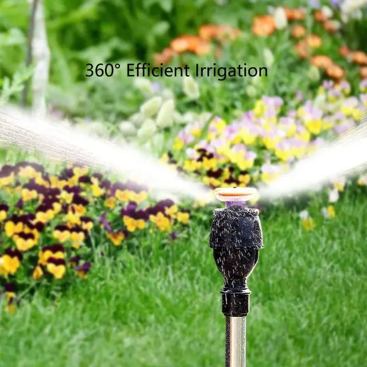 360° Tripod Lawn Sprinkler - Adjustable Height, Mist Mode, Stainless Steel, view 3