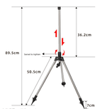 Adjustable 360° Garden Sprinkler on Tripod - Stainless Steel, 8-12 m Spray Range, view 6