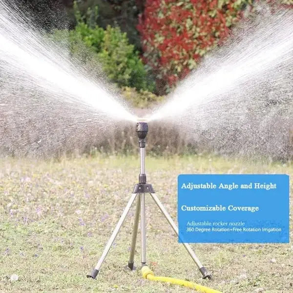Tripod Lawn Sprinkler for Garden - Adjustable Spray, Turbo Function, view 3