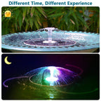 Solar Fountain Pump for Pond and Garden - 6.5W, LED, 5000mAh Battery, 16 Nozzles, view 2