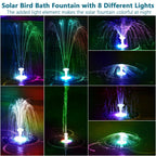 Solar Fountain Pump for Pond and Garden - 6.5W, LED, 5000mAh Battery, 16 Nozzles, view 3