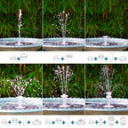 Solar Fountain Pump for Pond and Garden - 6.5W, LED, 5000mAh Battery, 16 Nozzles, view 5