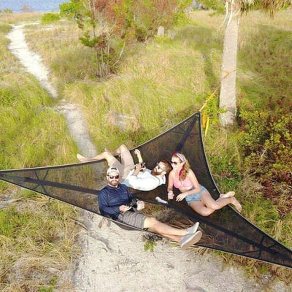 Hammock with Frame for Indoors and Outdoors - Robust Metal, Spacious Design, view 2