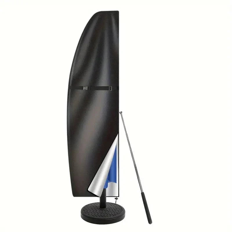 Parasol Cover Waterproof Anti-UV Outdoor - Oxford Fabric, Zipper, Grey or Green, view 5