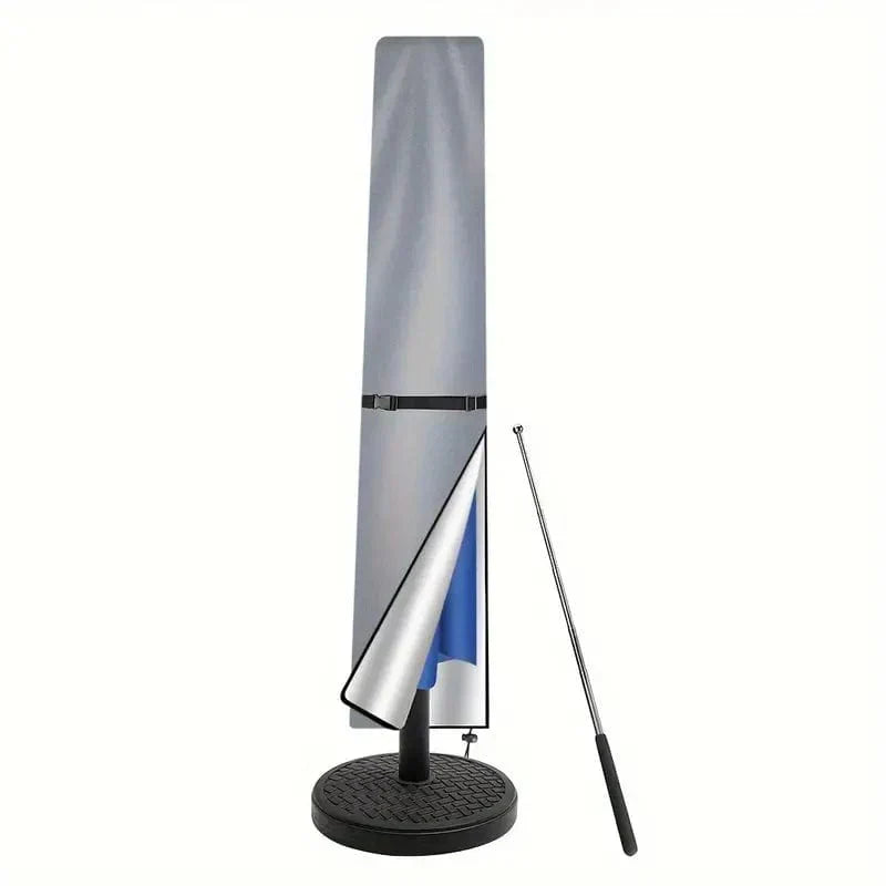 Parasol Cover Waterproof Anti-UV Outdoor - Oxford Fabric, Zipper, Grey or Green, view 6