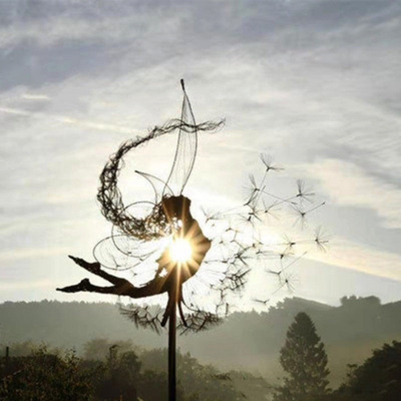 Garden Decoration with Dancing Spirits - Metal, 80 cm Rod, 15 cm Flower Head, view 12