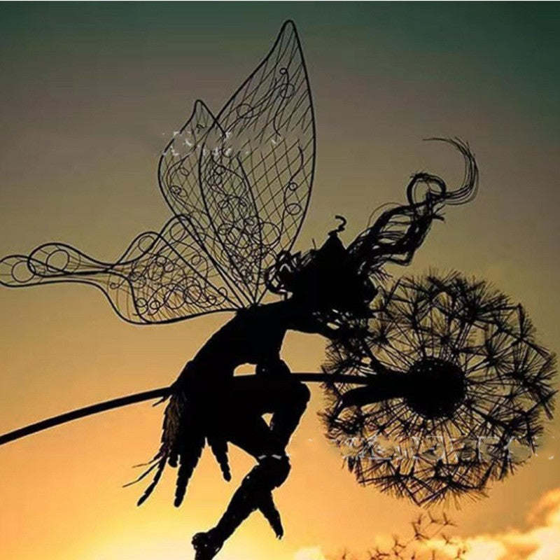 Garden Decoration with Dancing Spirits - Metal, 80 cm Rod, 15 cm Flower Head, view 14