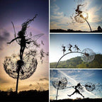 Garden Decoration with Dancing Spirits - Metal, 80 cm Rod, 15 cm Flower Head, view 15
