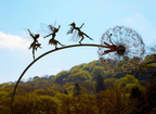 Garden Decoration with Dancing Spirits - Metal, 80 cm Rod, 15 cm Flower Head, view 8