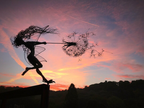 Garden Decoration with Dancing Spirits - Metal, 80 cm Rod, 15 cm Flower Head, view 9