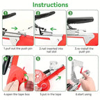 Garden Plant Tying Tool Set, Stainless Steel, 10 Tape Rolls, 10,000 Staples