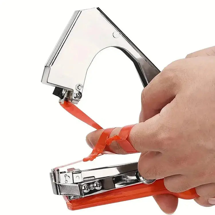 Garden Plant Tying Tool Set, Stainless Steel, 10 Tape Rolls, 10,000 Staples