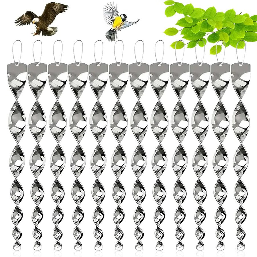 Reflective Bird Deterrent Spiral Rod for Gardens and Balconies - Humane