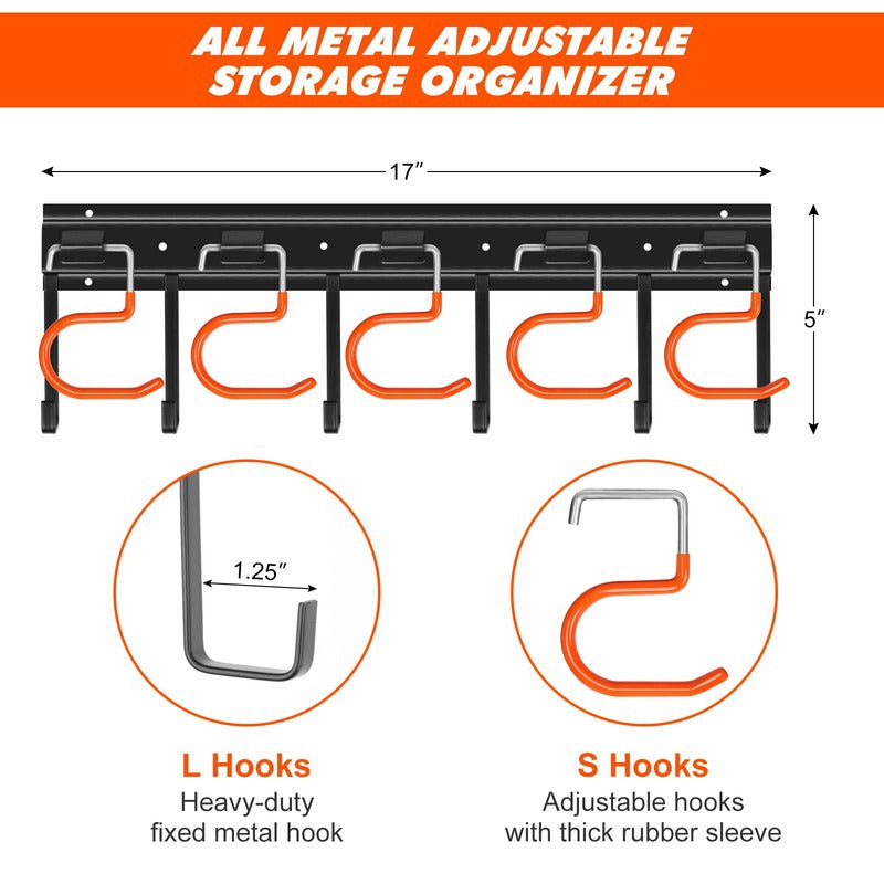 Garden Tool Holder for Shovels, Rakes and Hand Tools