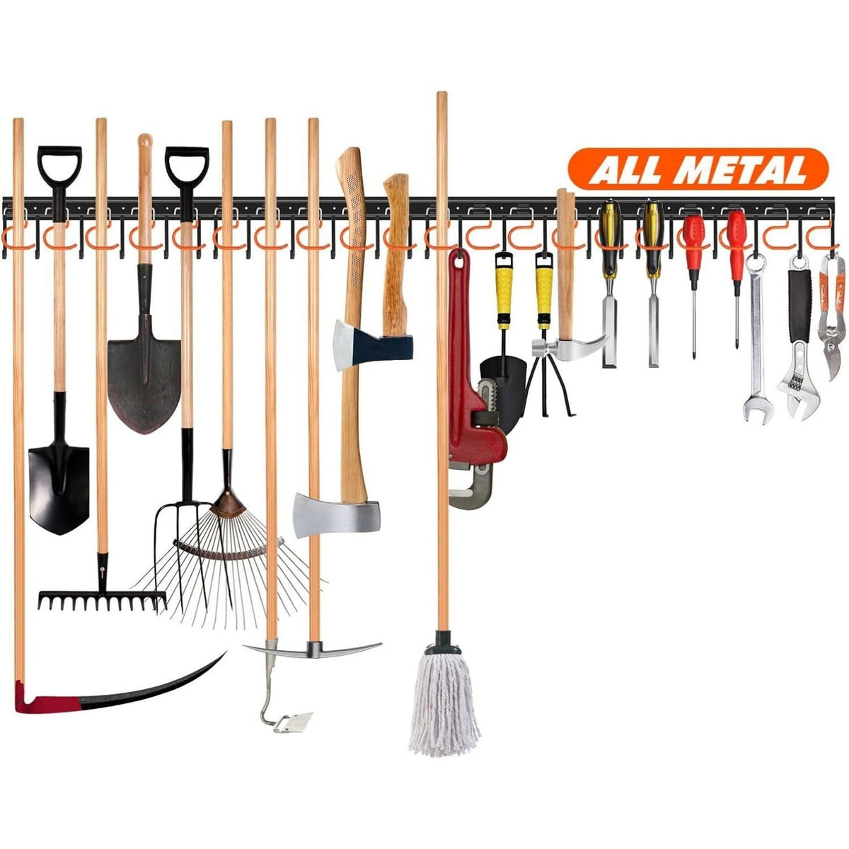 Garden Tool Holder for Shovels, Rakes and Hand Tools