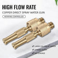 Heavy-duty Brass Garden Nozzle - Card Connection, for Spraying