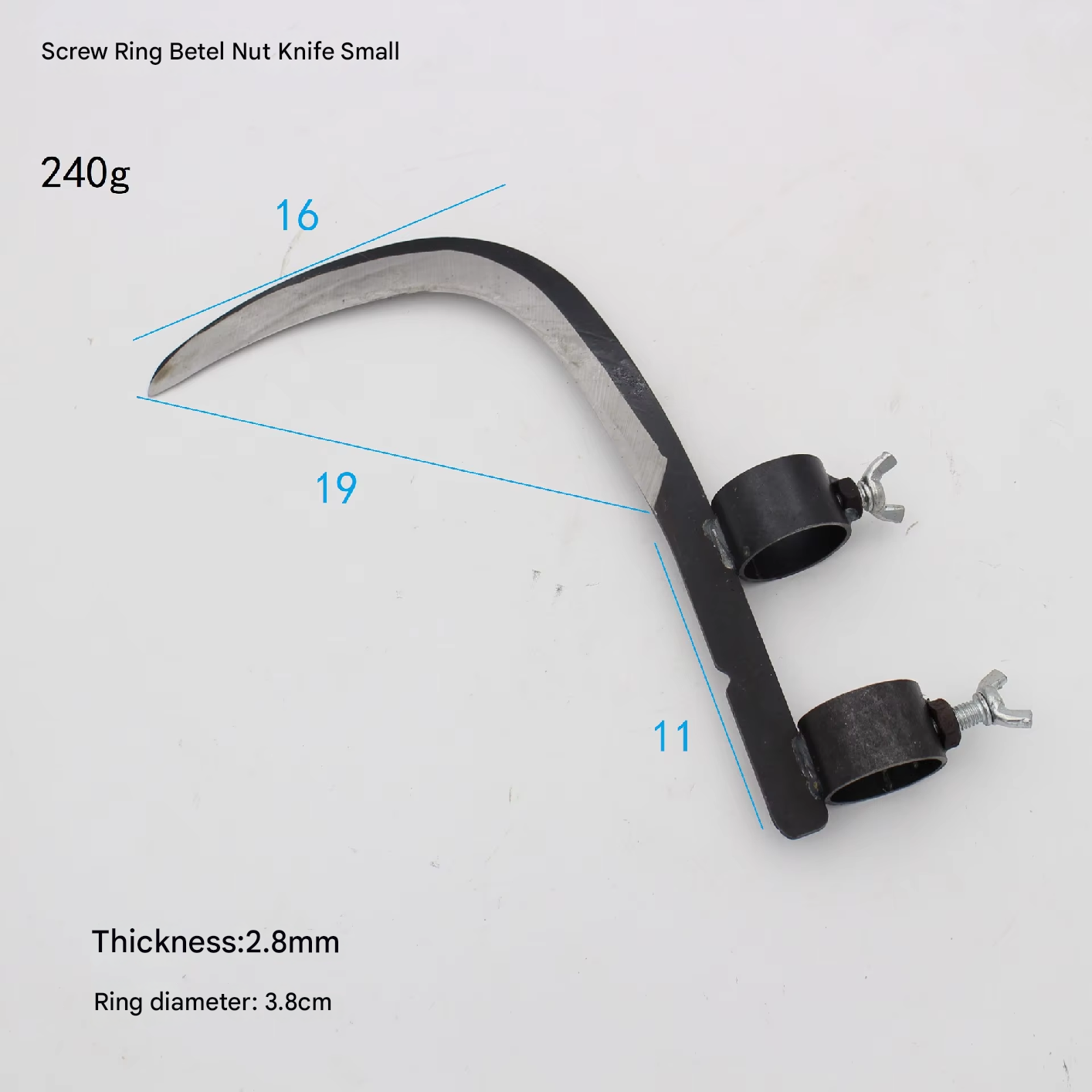 Steel Grass Cutting Sickle Head - Iron Manganese Steel, Small or Large, view 6