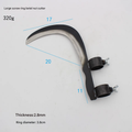 Steel Grass Cutting Sickle Head - Iron Manganese Steel, Small or Large