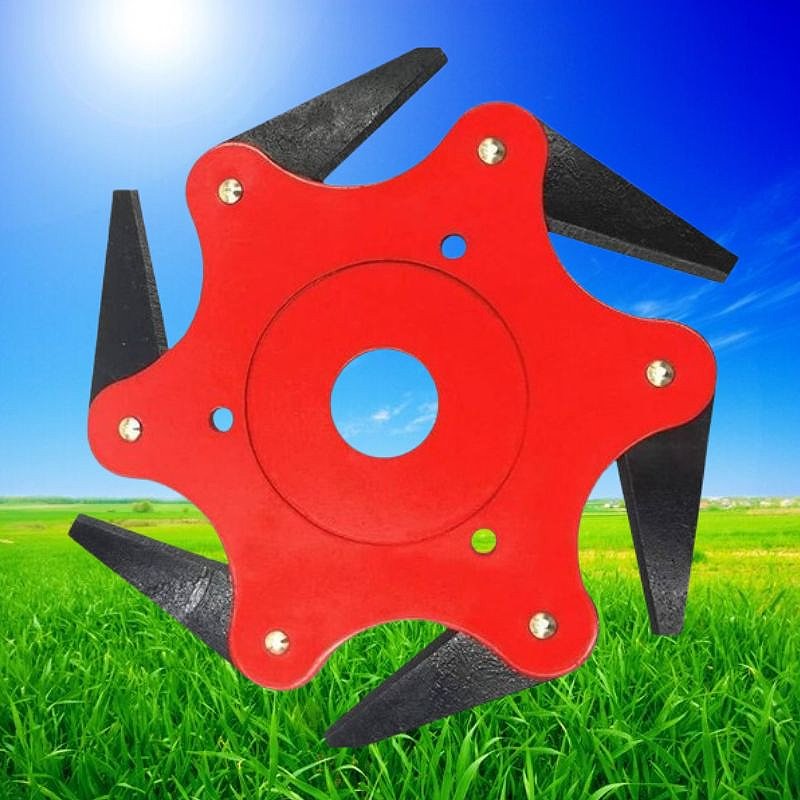 Heavy-Duty Trimmer Head with 6 Manganese Steel Blades - 11cm Diameter