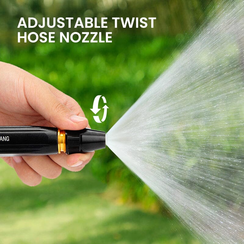 Heavy Adjustable Rotary Hose Nozzle for Outdoor Cleaning - Metal, Black, view 2