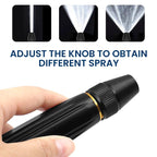 Heavy Adjustable Rotary Hose Nozzle for Outdoor Cleaning - Metal, Black, view 4
