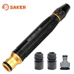 Heavy Adjustable Rotary Hose Nozzle for Outdoor Cleaning - Metal, Black, view 7