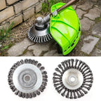 Weed Brush Lawn Mower Attachment - Steel Wire, Silver, view 2