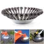 Weed Brush Lawn Mower Attachment - Steel Wire, Silver, view 4