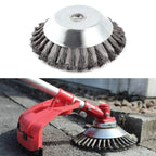 Weed Brush Lawn Mower Attachment - Steel Wire, Silver, view 6