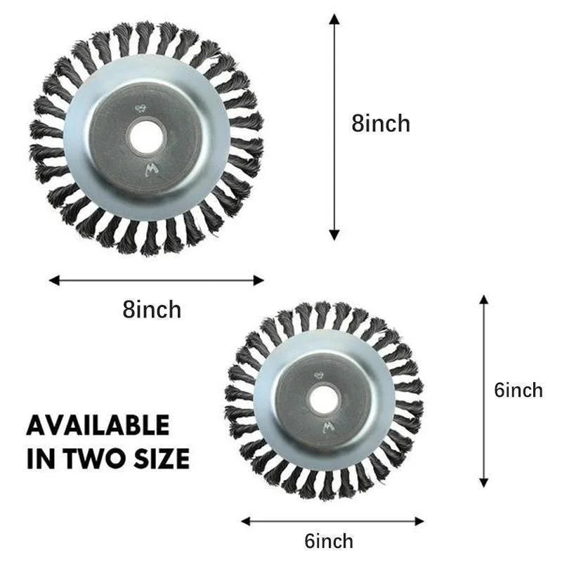 Weed Brush Lawn Mower Attachment - Steel Wire, Silver, view 8