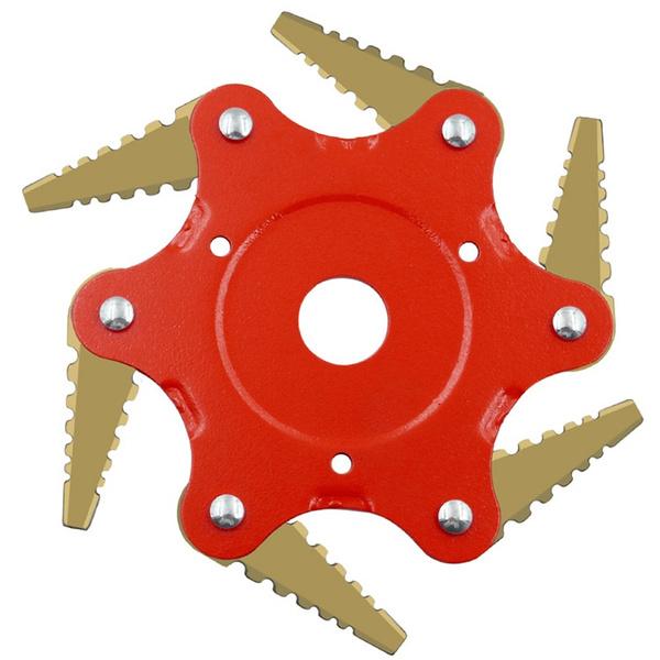 6 Blades Lawn Mower Metal Brush Cutter Blade - Carbide, 245 mm Diameter, view 2
