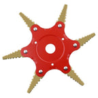 6 Blades Lawn Mower Metal Brush Cutter Blade - Carbide, 245 mm Diameter, view 3