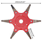 6 Blades Lawn Mower Metal Brush Cutter Blade - Carbide, 245 mm Diameter, view 6