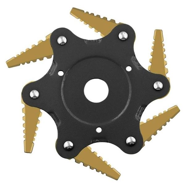 6 Blades Lawn Mower Metal Brush Cutter Blade - Carbide, 245 mm Diameter