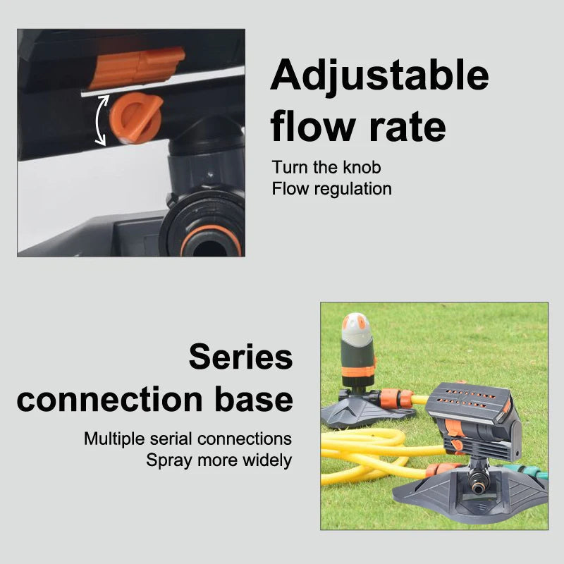 Oscillating Lawn Sprinkler for Garden - 16 Nozzles, 4 Modes, 9280 m² Coverage, view 4