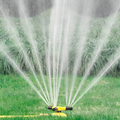 Rotating Lawn Sprinkler for Garden - 360° Adjustable Nozzles, Yellow